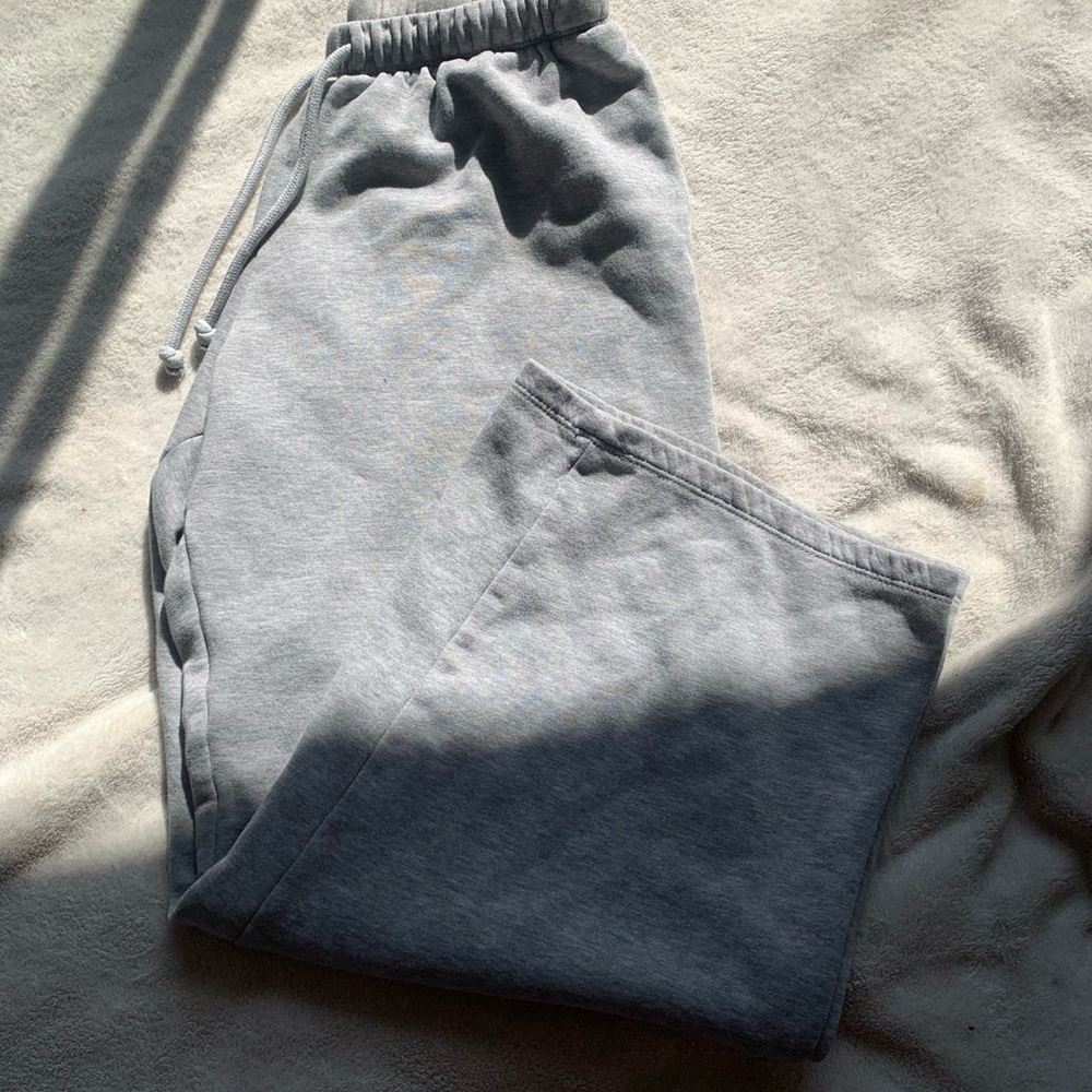 H&M Gray Straight Leg Pants Cotton Blend